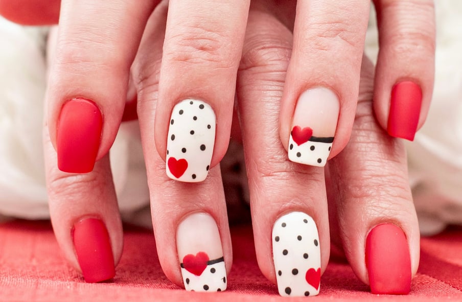 Valentines Day Nail Art Design